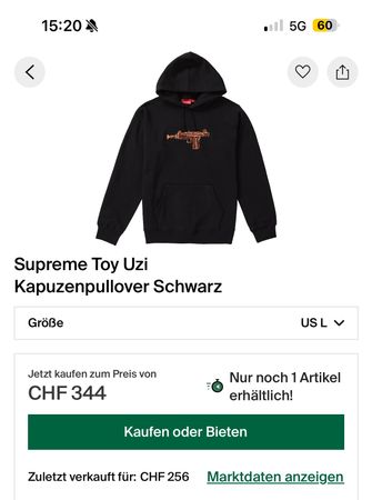 Supreme Toy Uzi Hoodie L