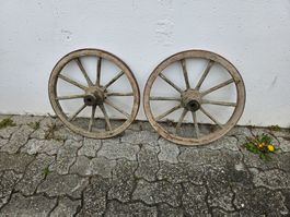 Antike Wagenräder, 2 Stk, Holzräder, Deko, Vintage 🚜🌾