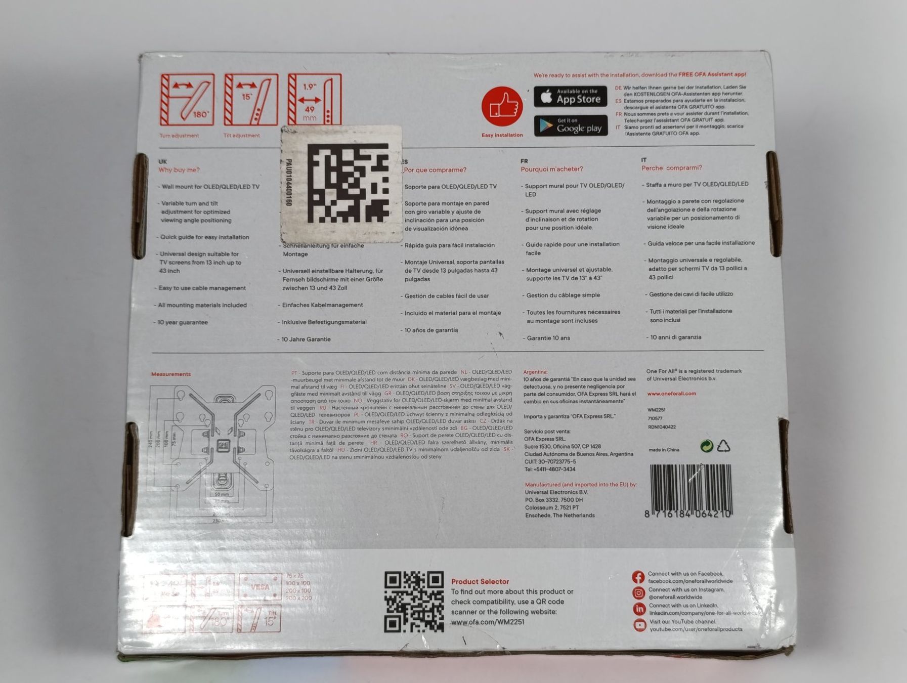 Wandhalterungen: ONE FOR ALL TV Wall Mount – Neu (gemäss Beschreibung) aus Thielle von Plusvalue_Neuchatel 4