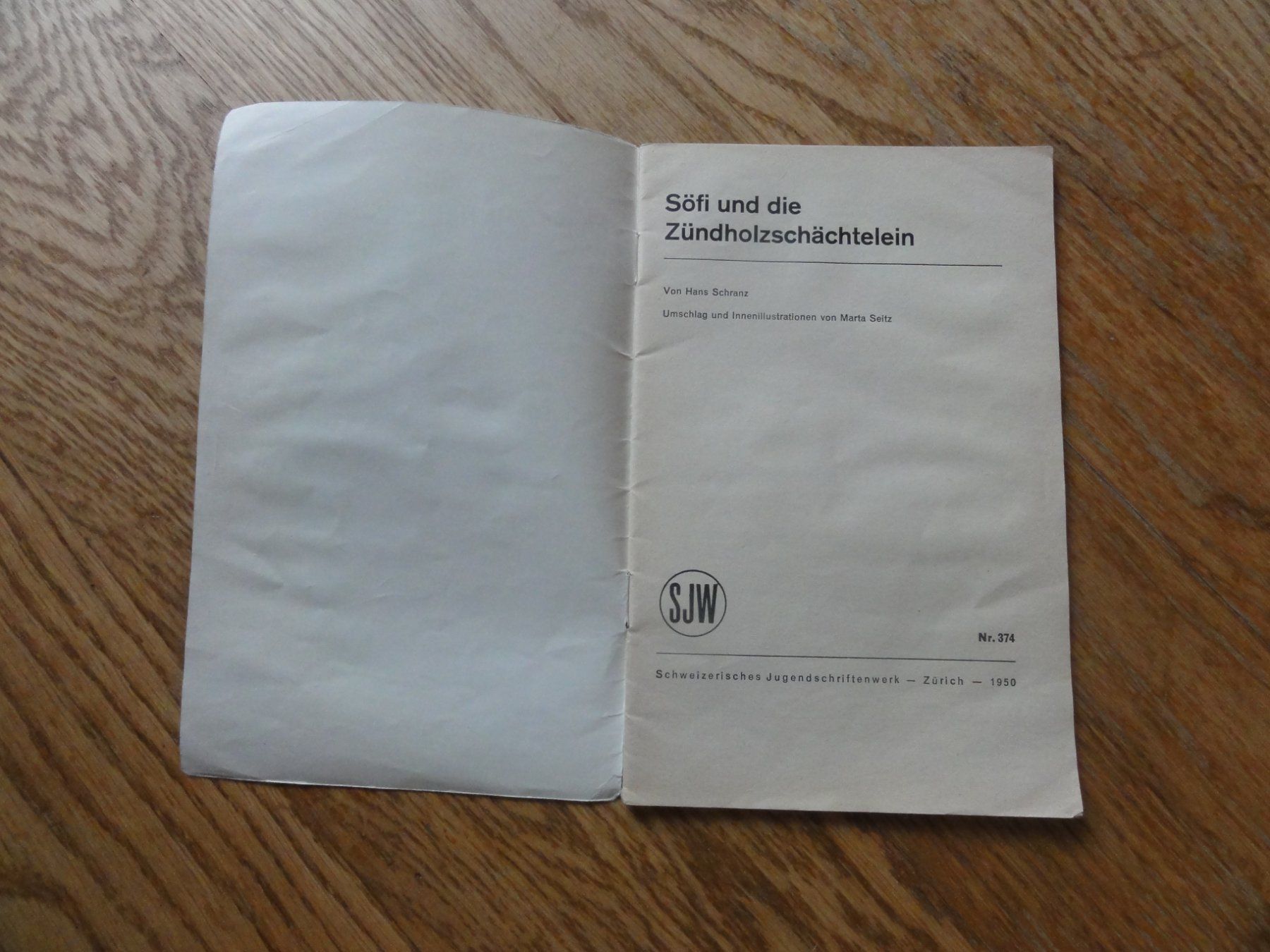 Libri: SJW: Söfi und die Zündholzschächtelein – Usato da Riedholz venduto da Taweva 1
