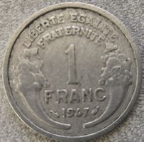 Seltene 1 Franc Münze, Jahrgang 1947, Frankreich