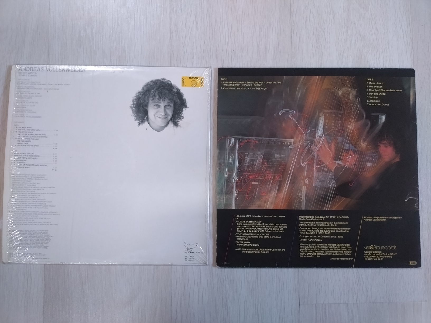 Dischi in vinile: 2 LP disques vinyles Andreas Vollenweider – Usato da Farvagny-le-Grand venduto da LaCaverne 1