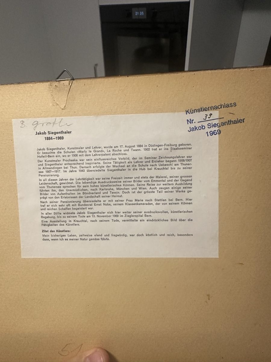 Dipinti: Bilderreihe Jakob Siegenthaler – Usato da Baar venduto da pat_sr55 7