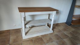 Console en bois massif – style farmhouse / rustique chic