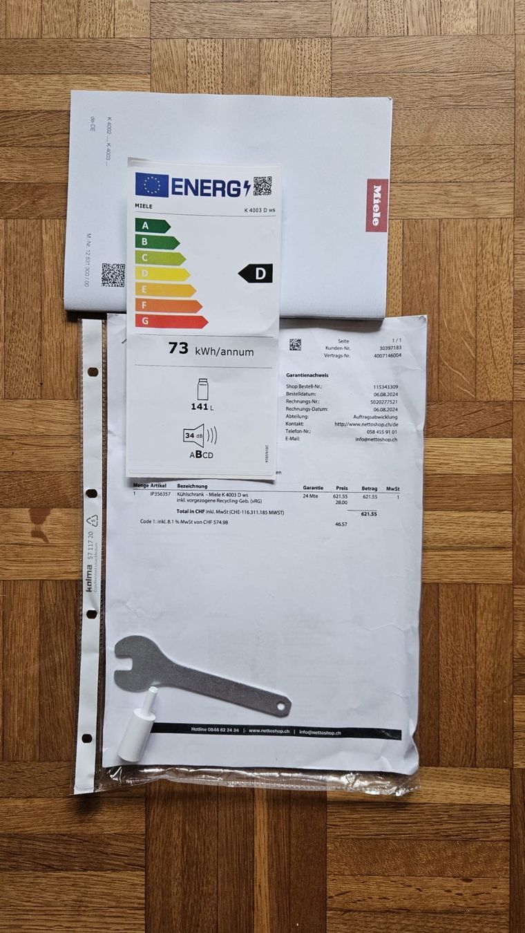 Miele Frigoriferi: Kühlschrank - Miele K 4003 D ws – Usato da Elfingen venduto da urs_gd5w 7