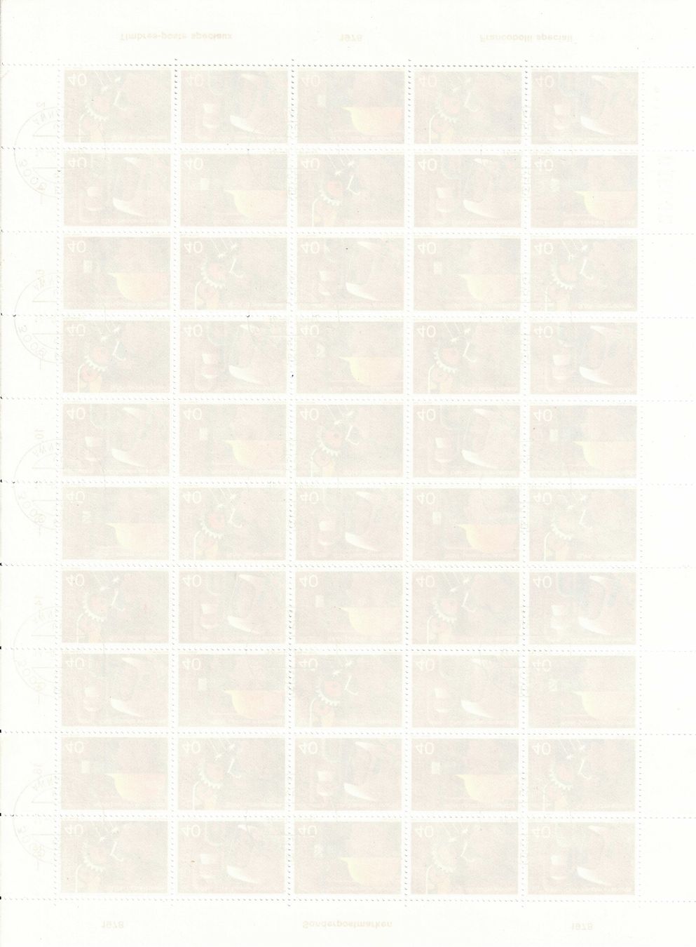 Alle Briefmarken: 1978 SUVA Bogen gestempelt – Gebraucht aus Bottmingen von Golferin 1