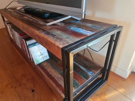 TV-Board Industrial Design Holz Metall guter Zustand