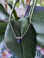 S925 Lapislazuli Geflochtene Halskette – Klassisches Blau