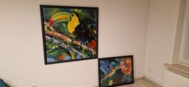 2 Bilder Tucan und Kolibri (Lion Club Aachen)