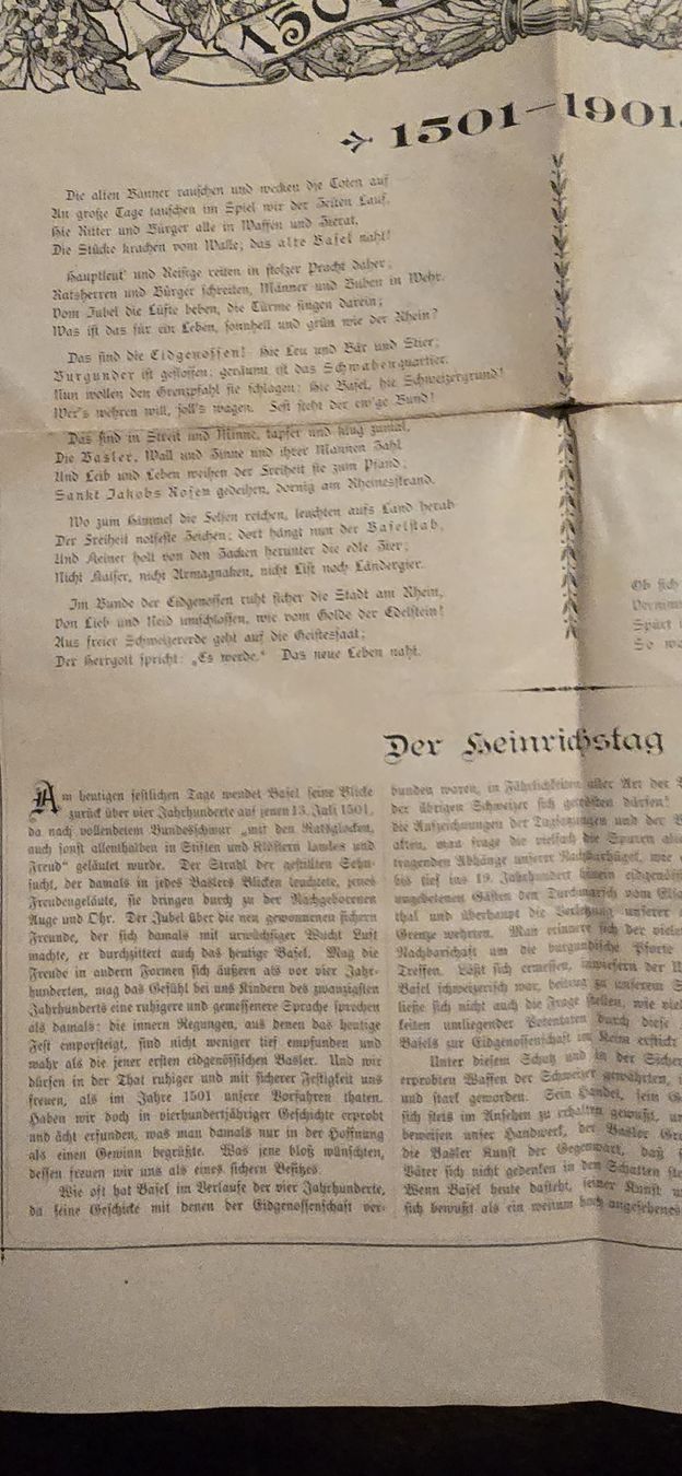 Riviste & Magazine: Historische Schweizer Zeitung 1901 Bundesfeier – Difettoso da Basel venduto da Jcva 1