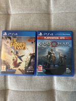 PS4 Spiele It Takes Two und God of War, guter Zustand