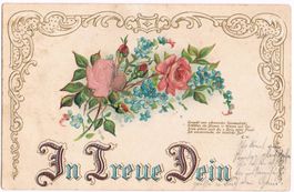 "In Treue Dein", alte Prägekarte !