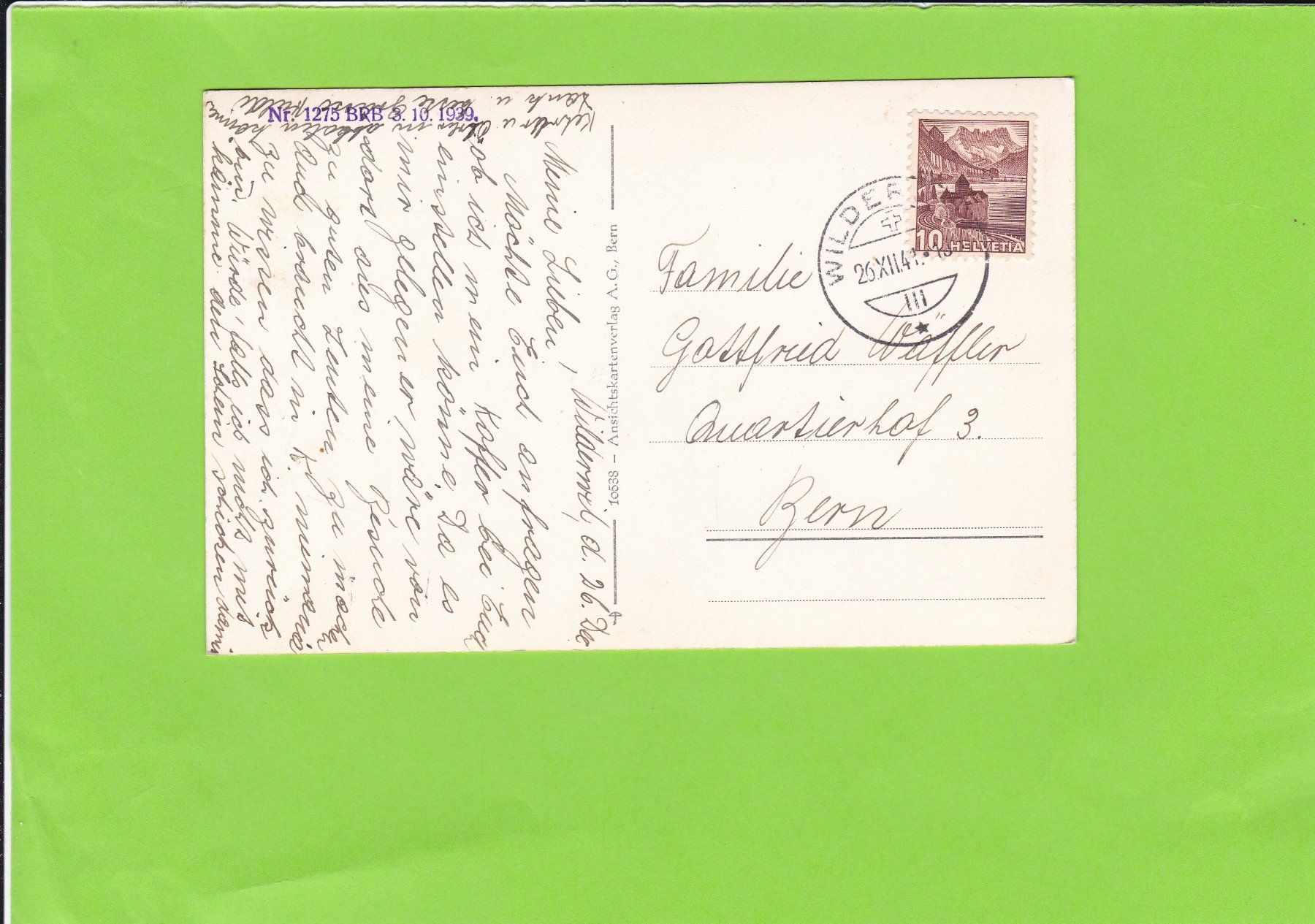 Cartoline postali: Wilderswil – Usato da St. Peterzell venduto da neckertal 1