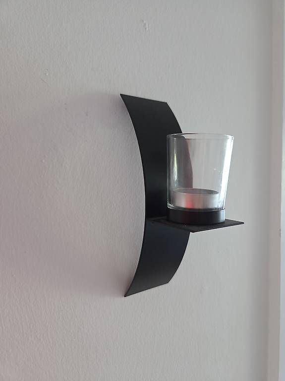 Portacandele: Wand-Teelichthalter, schwarz – Usato da Winterthur venduto da Janine18 2