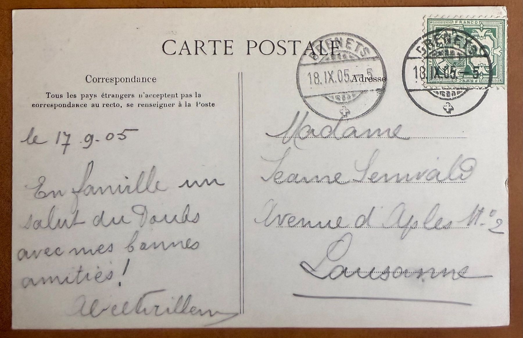 Cartoline postali: Bassins du Doubs - 1905 – Usato da Lutry venduto da Ediego 1