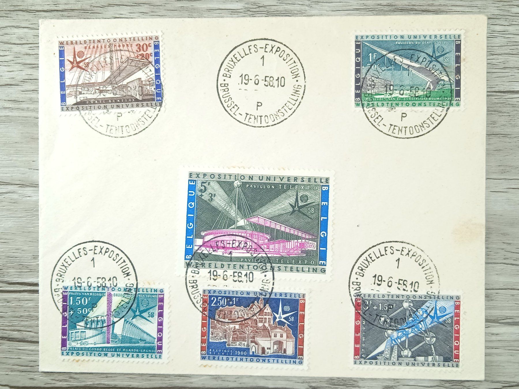 Tutti i francobolli: TR97 Enveloppe + Timbre Belgique 1958 – Usato da Cousset venduto da Patrick_Collections