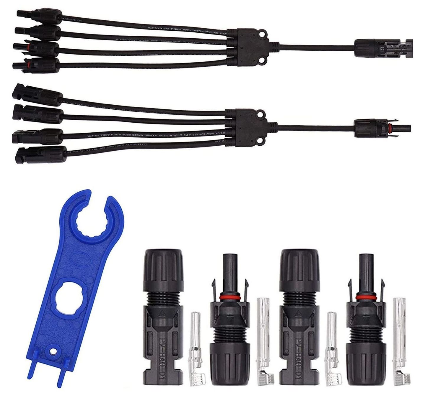 Spine: Y-Stecker 4-fach Y Verteiler MC4 Stecker – Nuovo (secondo la descrizione) da Thun venduto da nuonuo