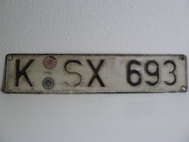 Nummernschild / Kfz-Kennzeichen Deutschland K-SX 693 (Köln)