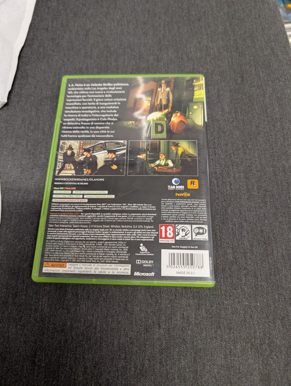 Jeux: L.A.Noire Microsoft Xbox 360 – D'occasion à Giubiasco par Ticinerd 1