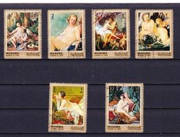Série 6 timbres - Ajman/Manama - 1971 - Obl.
