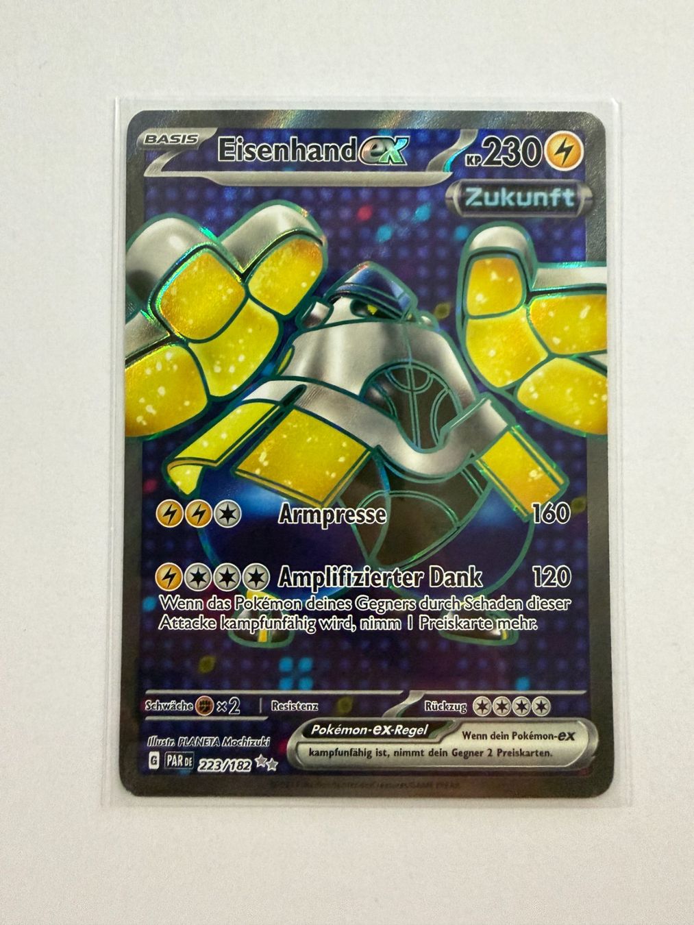 Pokémon Sammelbilder & Trading cards: Pokemon Eisenhand EX 223/182 Paradox Rift DE – Neu (gemäss Beschreibung) aus Weingarten-Kalthäusern von McGmavlo