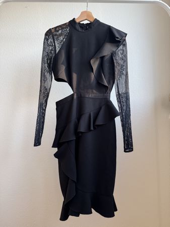 Self-Portrait Black Lace Dress, size S