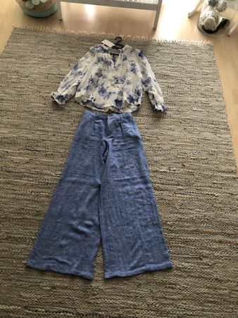 Zara set. Leinen Hose und Hemd. Gr. S. Neu 
