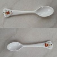 Süsser Porzellanlöffel Engel  mit Herz Anhänger Deko Weih...