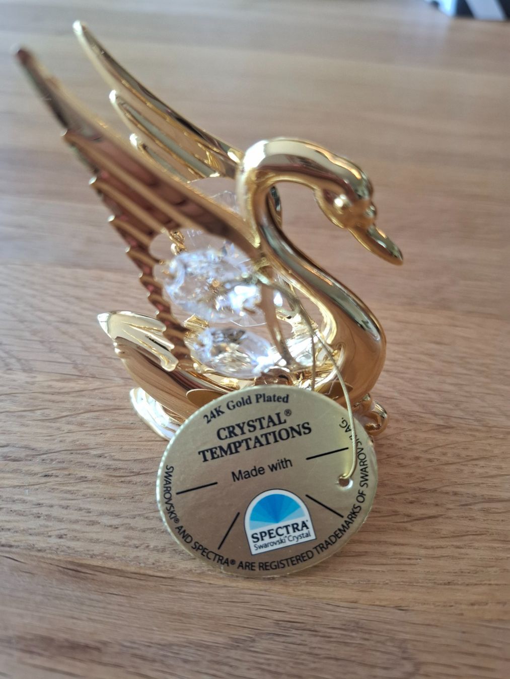 Statuette: 24K Gold Crystal Swarowski Temptations Schwan, neu – Nuovo (secondo la descrizione) da Romanshorn venduto da lichtmond2022