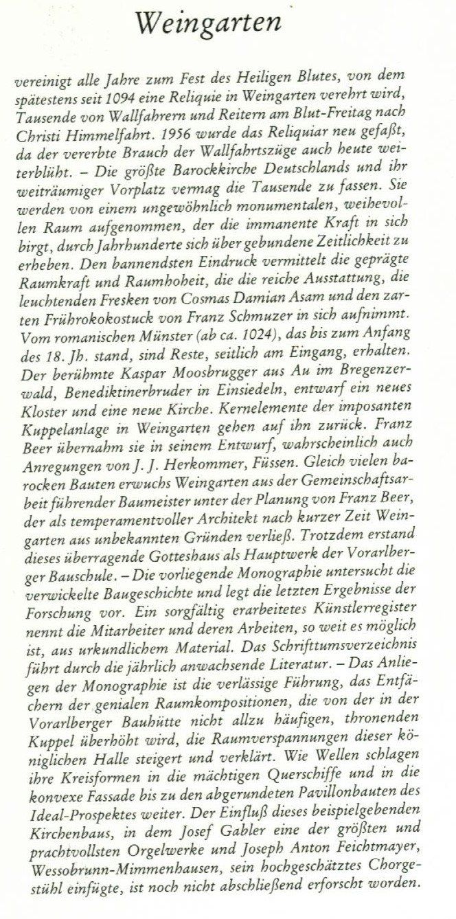 Libri: Weingarten (Kunstführer)    * – Usato da Zürich venduto da tol_b7c7 2