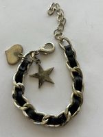 Armband mit Anhänger, Herz und Stern