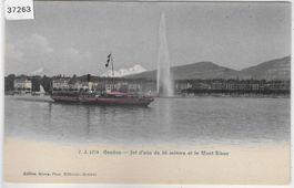 Geneve - Jet d'eau - bateau "Leman" Dampfschiff