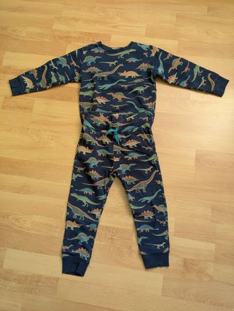 Kinder Sportkleidung im Dino-Muster dunkelblau Grösse 98/104