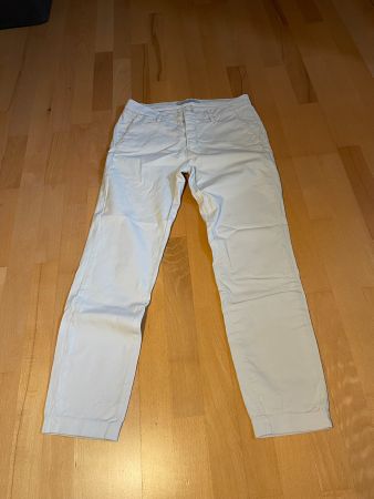 VAYA Women Hose, hellbeige/ weisse, Gr. 38, Stoffhose