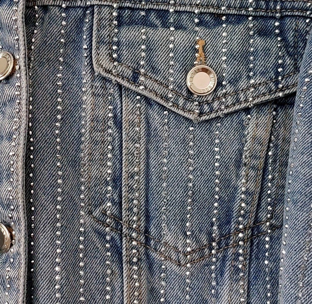 Giacche: Jeansjacke mit Glitzersteinchen, Neu! – Nuovo (secondo la descrizione) da Aarau Rohr venduto da meeruisland 3