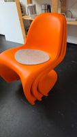 3x Verner Panton Chair für Vitra, orange Kunststoffstuhl