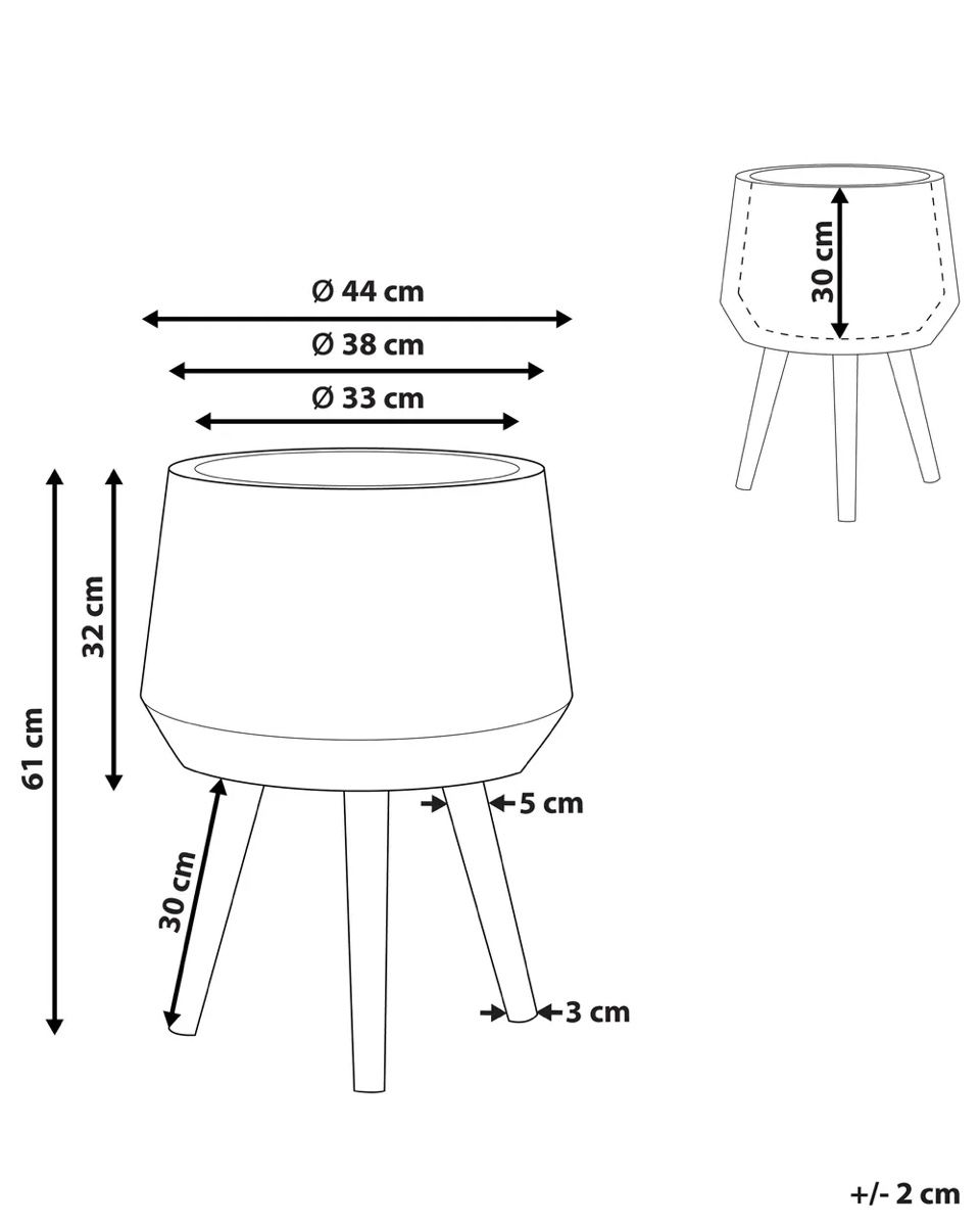 Pots de fleurs: Blumentopf mit Beinen MALAKI 44 cm Hellgrau - Beliani – Neuf avec emballage d'origine à Liestal par Seven92 4