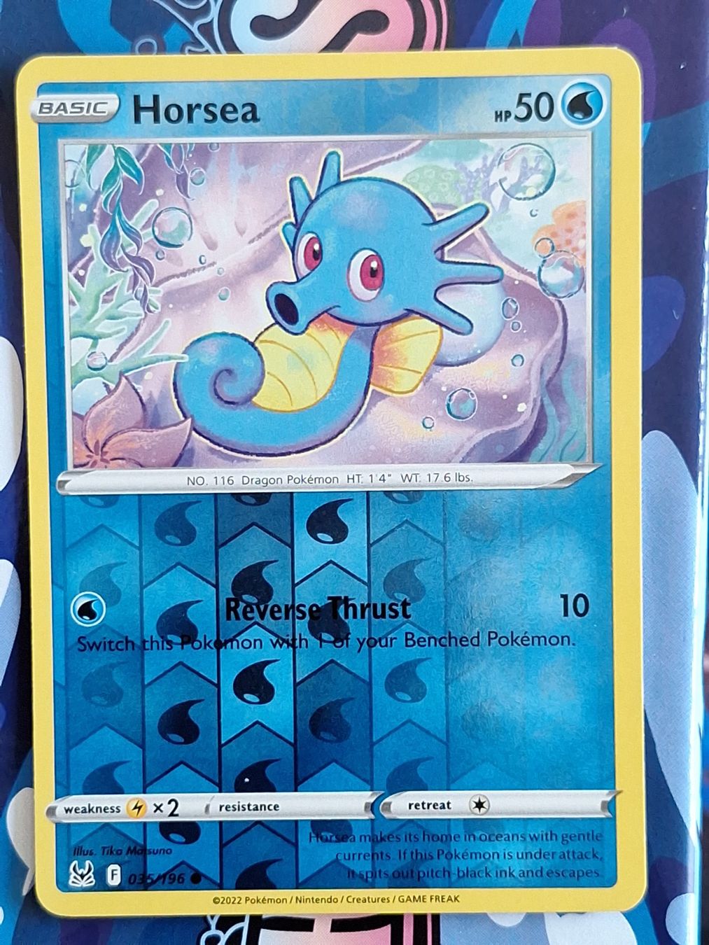 Pokémon Sammelbilder & Trading cards: Horsea - Reverse Holo Lost Origin - #2Ord – Gebraucht aus Altstätten SG von GGsGameshop