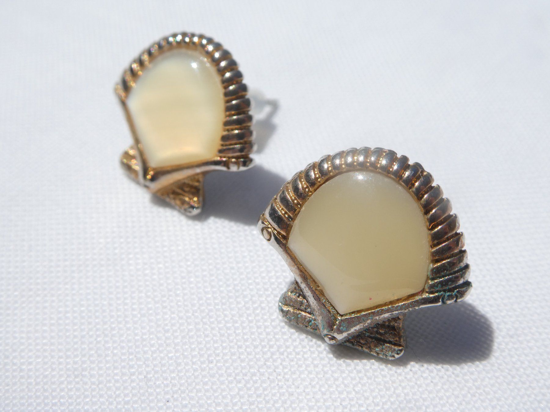 Boucles d'oreille: Vintage Ohrstecker mit Perlmutt, – D'occasion à Gattikon par kaandooh 1