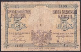 Albanien 5 Lek 1940