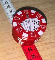 roter Pokerchips Grinder, red, Mühle