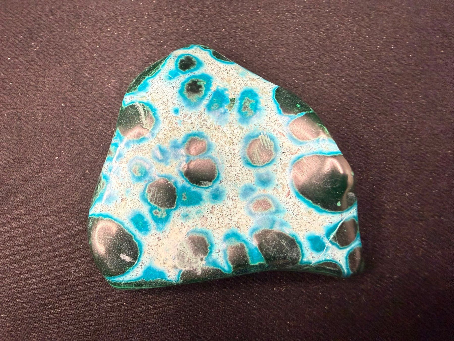 Minéraux & Lithothérapie: Malachit und Chrysocolla poliert – D'occasion à Schinznach Bad par Demerald 5