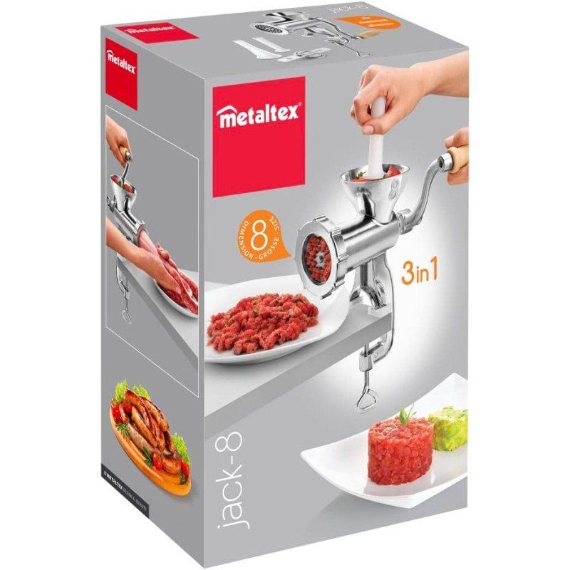 Elettrodomestici da cucina: Manueller Fleischwolf Robust leicht zu reinigen Holzkurbel – Nuovo e nell'imballaggio originale da Hundwil venduto da Pakethase 4