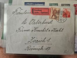 Express Brief Reinach 1947 Telegraph für 2.--