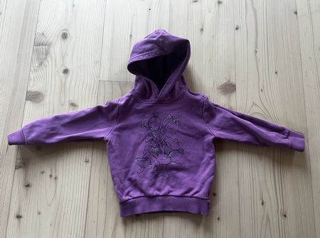 Benetton Hoodie Gr. 92 – Violett mit Glitzer-Fee – 18-24M