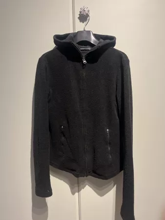 Fleecejacke schwarz mit Kapuze Grösse M gebraucht