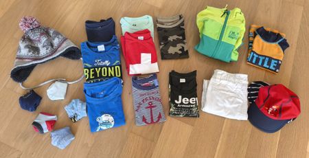 Jungen Kleiderpaket Gr. 86, (18 Teile) Sommer / Herbst