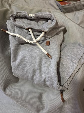 Naketano Hoodie grau mit Kordeln Grösse L gebraucht