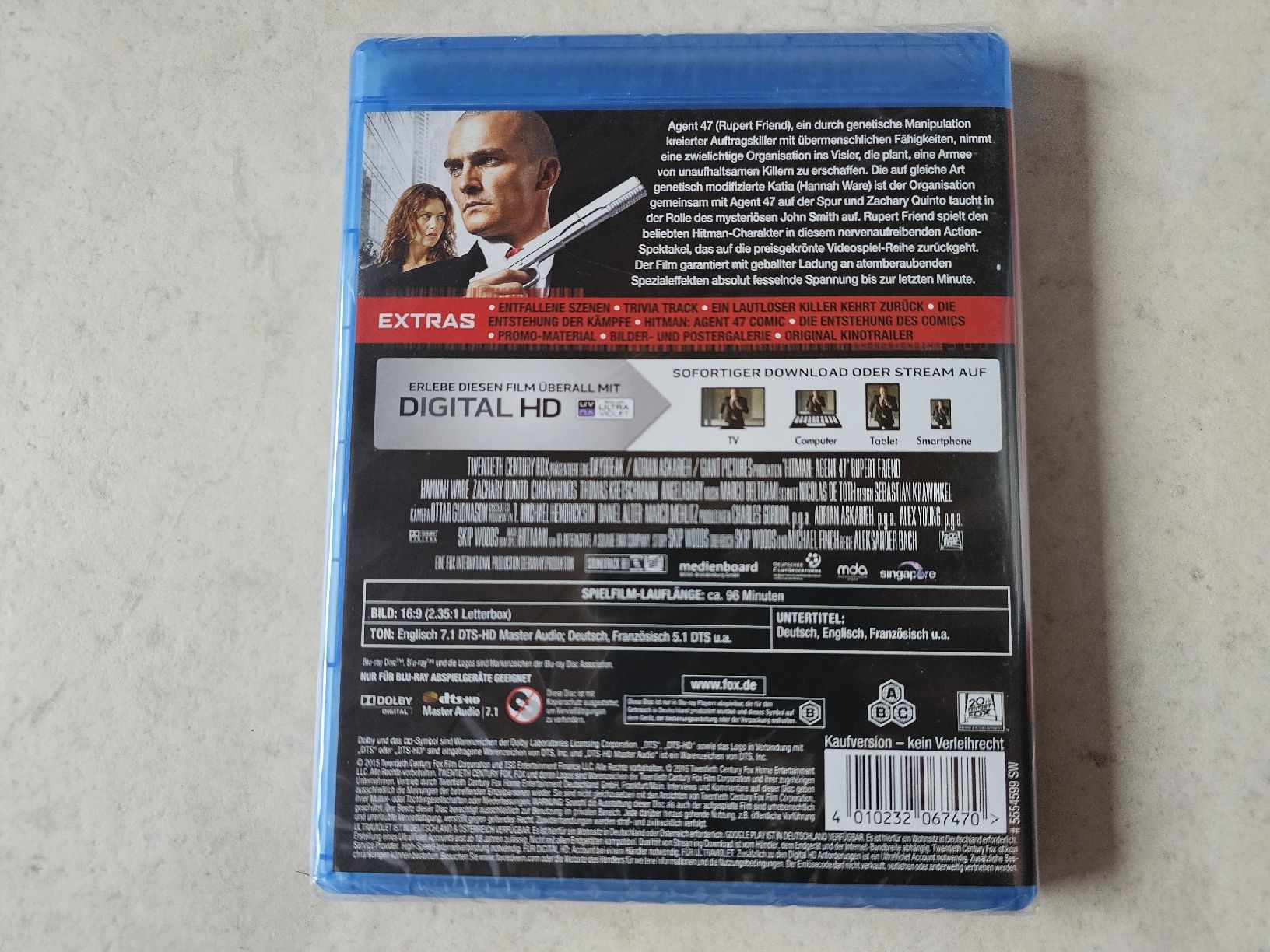Alle DVDs: Hitman  -  Agent 47  /  Bluray Fabrikneu – Neu und originalverpackt aus Schneisingen von backstore24 1