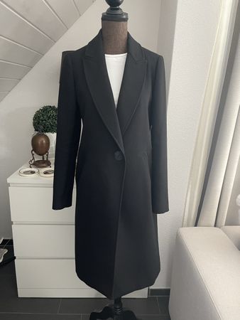 Eleganter Mantel Damen Gr. 34 – Schwarz – Minimal Chic